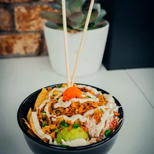 A poke bowl.