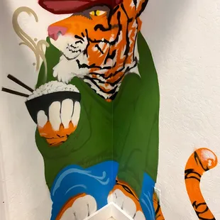 Tiger in the corner