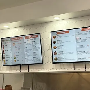 The menu board