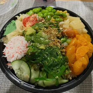 a bowl of food on a table