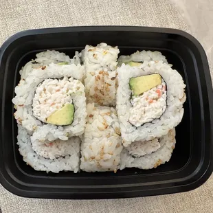 California roll, still warm when I got home