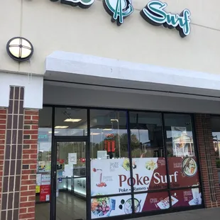 the front of the store
