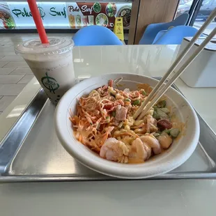Spicy Ahi Poke Milk Tea