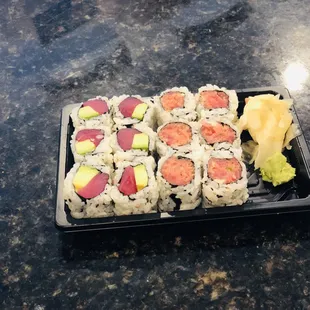 Tuna Avocado roll and Spicy Tuna roll
