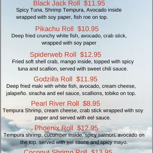 Sushi rolls updated