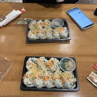 Mango Shrimp Roll and Salmon Roll