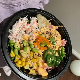 Customize Your Very Own Poke Bowl - not the biggest portion, so no leftovers!