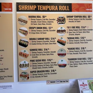 Wall menu pt.2