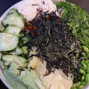 regular with three proteins, rice - packed for take out