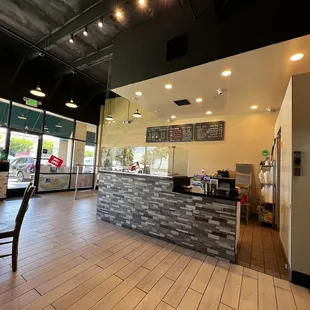 the inside of a restaurant