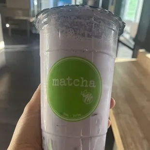 Taro Milk Tea w boba super yummy and very budget friendly $5.50, I will come back for other flavors