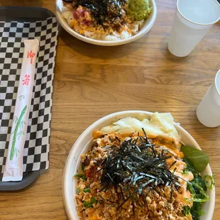 Poke bowls