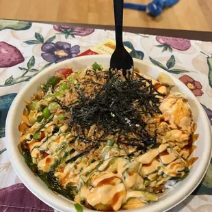 Small Bowl with tuna and salmon