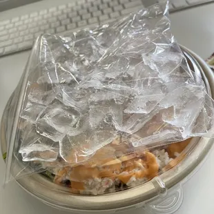 Ice to keep To-Go Order cool