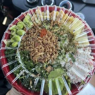 Medium Size Poke Bowl with all the toppings
