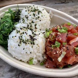 Ahi Tuna Poke Rice Plate