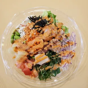 Ahi &amp; Mochiko Chicken bowl