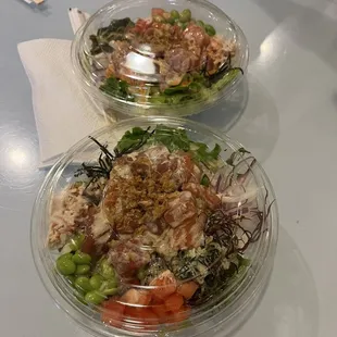 2 Ahi Salmon poke bowl