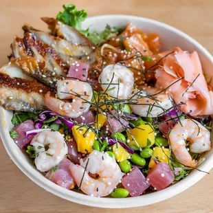 a bowl of food on a table