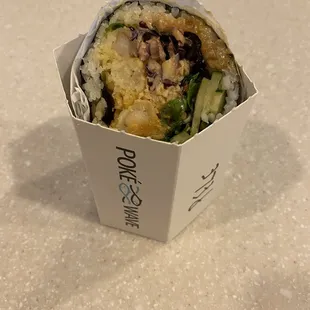 Pele Sushi burrito without the Hot Cheeto outside