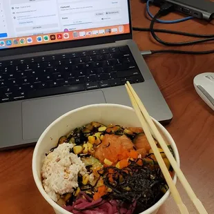 Salmon poke bowl