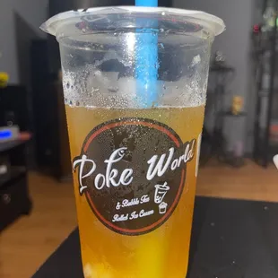 Mango Green Tea with Lychee Jelly