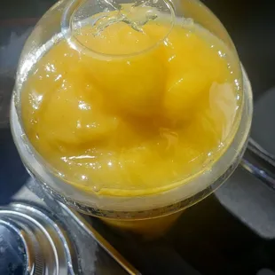 Fresh fruit mango tea slush
