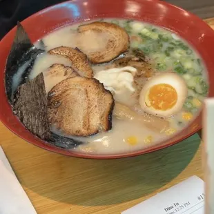 house ramen: tonkatsu black