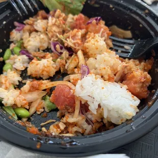 Bowl was so good I took a picture half way done with it