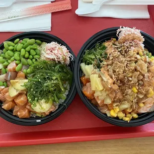 medium poke and large poke