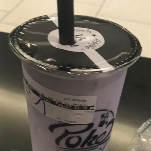 Taro Milk Tea with boba