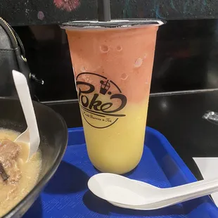 Mango and Strawberry Ice Blended