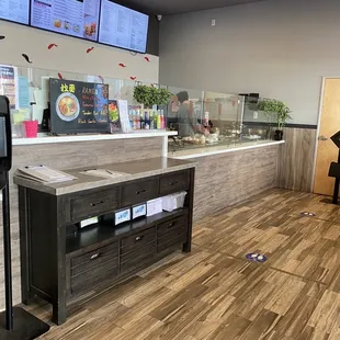 the inside of a poke place