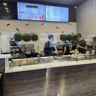 sushi and sashimi, interior