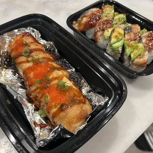 Lion King Roll and Dragon Roll