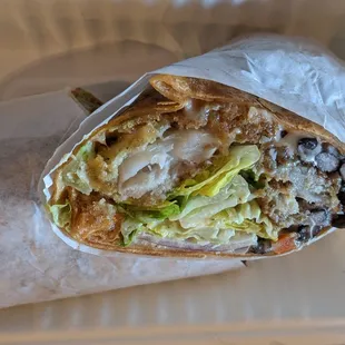 Crispy Fish wrap. I loved it!