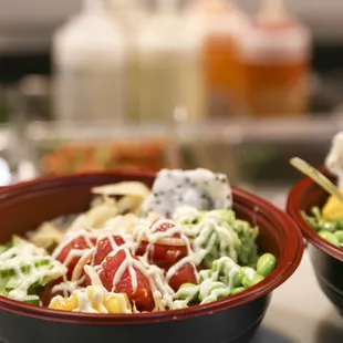 Add your flavor from sauces all made in-house