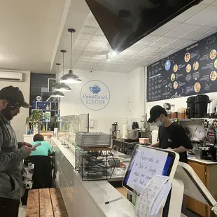 customers at the counter