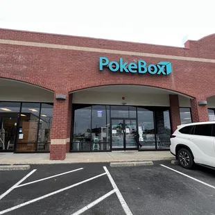the front entrance of a pokebox store