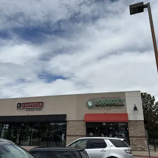 Located next door to Chipotle.