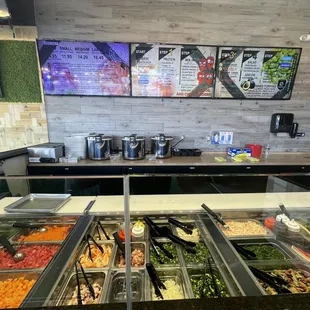 Menu, all fresh fish and ingredients!