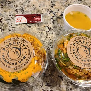 wo bowls of food