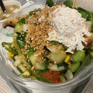 Husband&apos;s bowl with lots of protein!