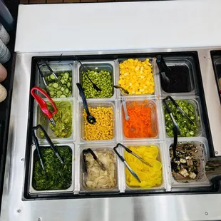 a variety of food items