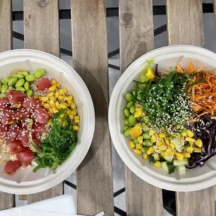 Tuna and Vege Poke Bowls