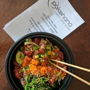Ahí poke bowl. Downtown lunch perfection.