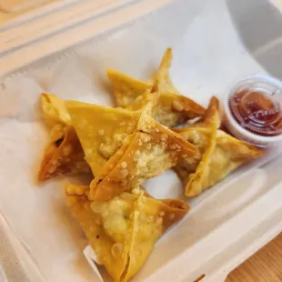 Free crab rangoons if you leave a review