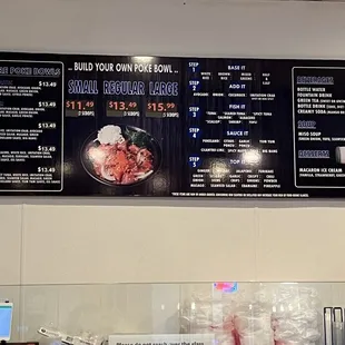 Wall menu