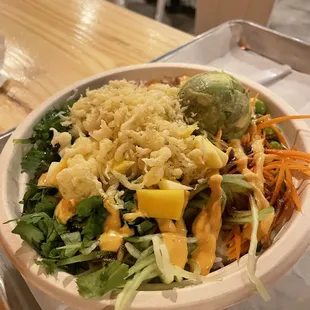 Aloha Bowl subbed  crab meat for tuna