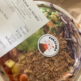 Build your own Poke Bowl with 2 proteins